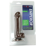 The Emperor 5.75" Vibrating Silicone Dildo in Brown