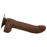 The Emperor 6.75" Vibrating Silicone Dildo in Brown