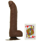 The Emperor 6.75" Vibrating Silicone Dildo in Brown