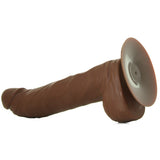 The Emperor 6.75" Vibrating Silicone Dildo in Brown