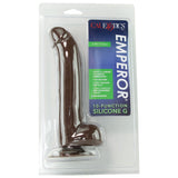 The Emperor 6.75" Vibrating Silicone Dildo in Brown