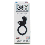 Body & Soul Infatuation Silicone Vibrating Ring in Black