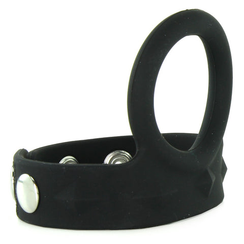 Large Tri-Snap Scrotum Support Ring in Black