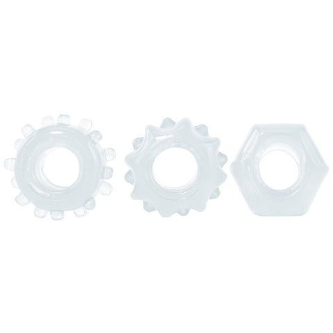 Reversible Cock Ring Set in Clear