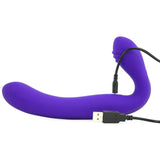 Rechargeable Love Rider Strapless Strap-On in Purple