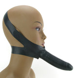 Accommodator Chin Strap Dildo in Black