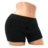 Packer Gear Black Boxer Brief Harness in XS/S