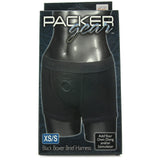 Packer Gear Black Boxer Brief Harness in XS/S