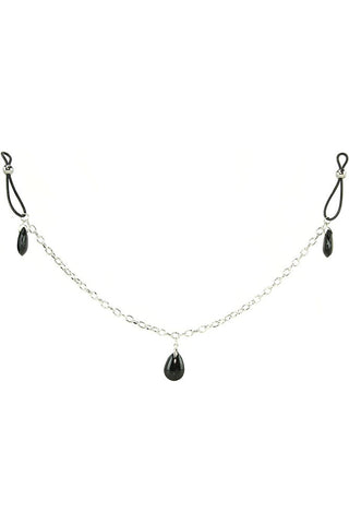 nipple play Non-Piercing Nipple Chain in Onyx