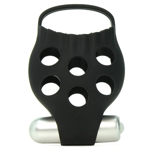 Dr. Joel Silicone Scrotum Support in Black/Silver