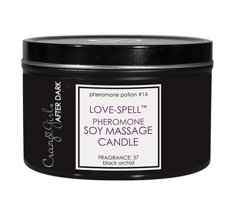 Love-Spell Black Orchid Soy Massage Candle in 6oz