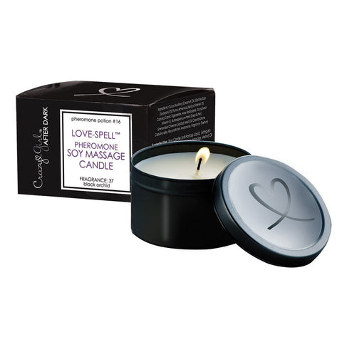 Pheromone Soy Massage Candle 4.7oz in Black Orchid