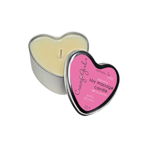 Crazy Girl Soy Massage Candle 4.7oz in Plumeria