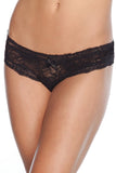 Black Floral Lace Crotchless Panty in OSXL