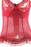Lace Bustier with Ruffle Neckline in S