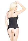 Black Microfiber Bustier with Strappy Details in S