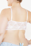 White Floral Lace Bralette in OSXL