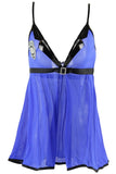 Sheer Blue Police Babydoll in OS