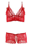 Romantic Red Peek-a-Boo Bra Set in OSXL