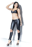 Wet Look Cut Out Leggings in S