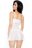 Porcelain Flyaway Babydoll and Thong in L