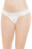 Soft White Lace Thong in OSXL