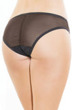 Soft Black Mesh Crotchless Panty in OS