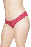 Romantic Red Lace Thong in OSXL