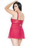 Blush Berry Babydoll and G-String in 1X/2X