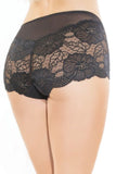 Classic Black Lace High Waisted Panty in OS