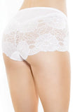 Bright White Lace High Waisted Panty in OS