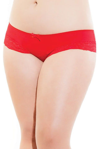 Cardinal Red Hipster Panty in OSXL