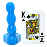 Platinum Silicone The Double Dip 2 Cock Ring Plug in Blue