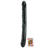 Veined Double Header 18 Inch Dildo in Black