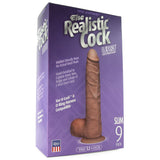 The Realistic 9 Inch Slim UR3 Vac-U-Lock Cock in Brown