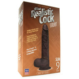 The Realistic 9 Inch Slim UR3 Vac-U-Lock Cock in Black