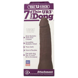 7 Inch Thin UR3 Vac-U-Lock Dildo in Black