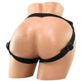 Double Penetration Velvet Harness with 2 Plugs in Black