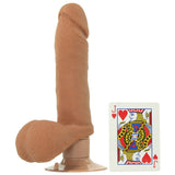 7 Inch ULTRASKYN Vibrating Dildo in Caramel