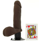 7 Inch ULTRASKYN Perfect D Vibrating Dildo in Chocolate