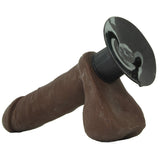 7 Inch ULTRASKYN Perfect D Vibrating Dildo in Chocolate