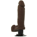 8 Inch ULTRASKYN Perfect D Vibrating Dildo in Chocolate