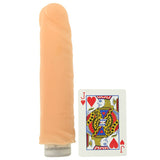 7 Inch ULTRASKYN Shakin' D Vibrating Dildo in Vanilla