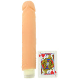 9 Inch ULTRASKYN Shakin' D Vibrating Dildo in Vanilla