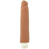 9 Inch ULTRASKYN Shakin' D Vibrating Dildo in Caramel