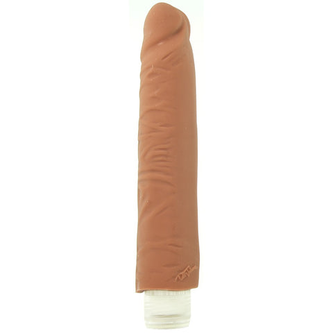 9 Inch ULTRASKYN Shakin' D Vibrating Dildo in Caramel