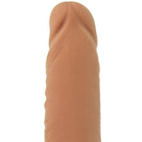 9 Inch ULTRASKYN Shakin' D Vibrating Dildo in Caramel