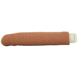 9 Inch ULTRASKYN Shakin' D Vibrating Dildo in Caramel