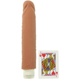 9 Inch ULTRASKYN Shakin' D Vibrating Dildo in Caramel