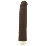 9 Inch ULTRASKYN Shakin' D Vibrating Dildo in Chocolate